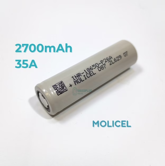 Акумулятор високострумовий 18650 Molicel P26A INR 2700 mAh  35А