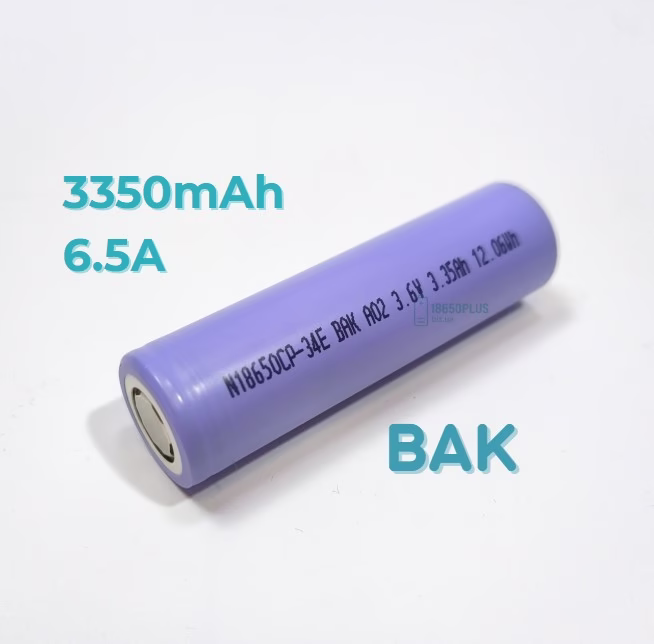 Акумулятор 18650 BAK N18650CP-34E 3350mAh - 6.5A 10A Li-ion плаский плюс