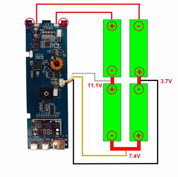Повербанк PD100W DIY Корпус для 4х Акумуляторів 21700 під зварювання - Зображення 2