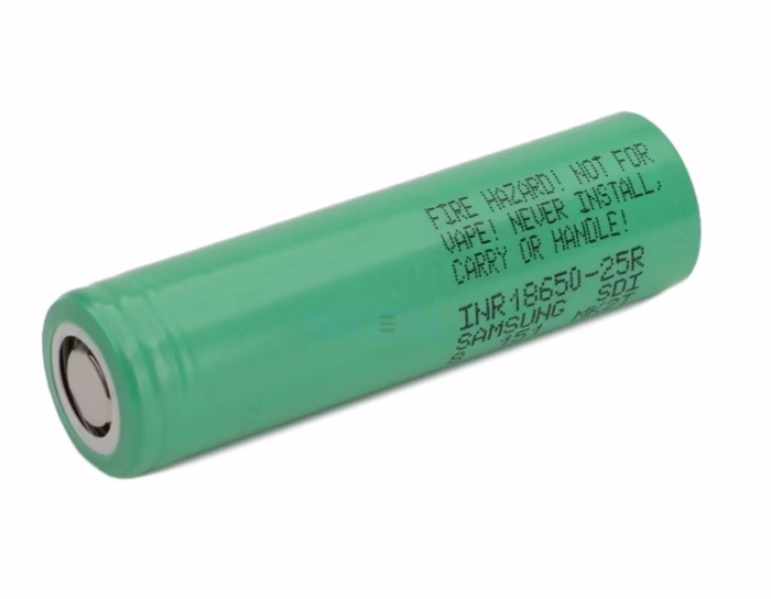 Акумулятор високострумовий 18650 Samsung INR 25R 2500 20A 12mOm - Зображення 2