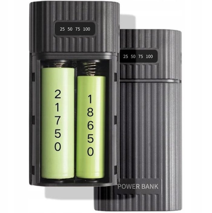 Корпус Power Bank та Зарядний пристрій H02C 2x18650/21700 з швидкою зарядкою 22.5W PD3.0