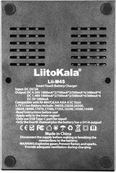 Інтелектуальний зарядний пристрій LiitoKala Lii-M4S Type-C з функцією Power Bank та Test - Зображення 8
