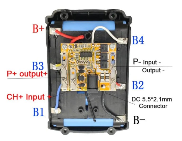 Плата BMS Контролер Li-Ion 5S 18-21V 30A - Зображення 2