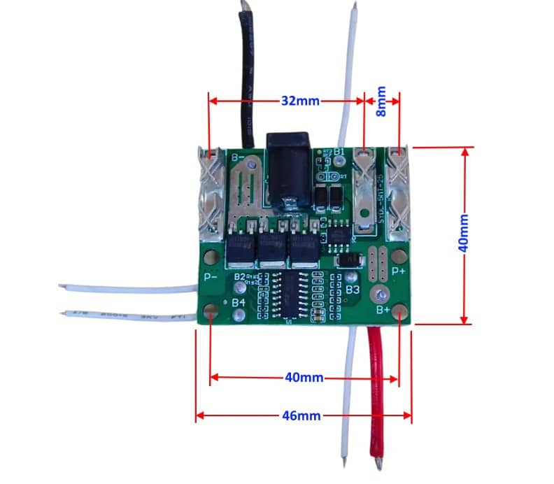 Плата BMS Контролер Li-Ion 5S 18-21V 30A - Зображення 4