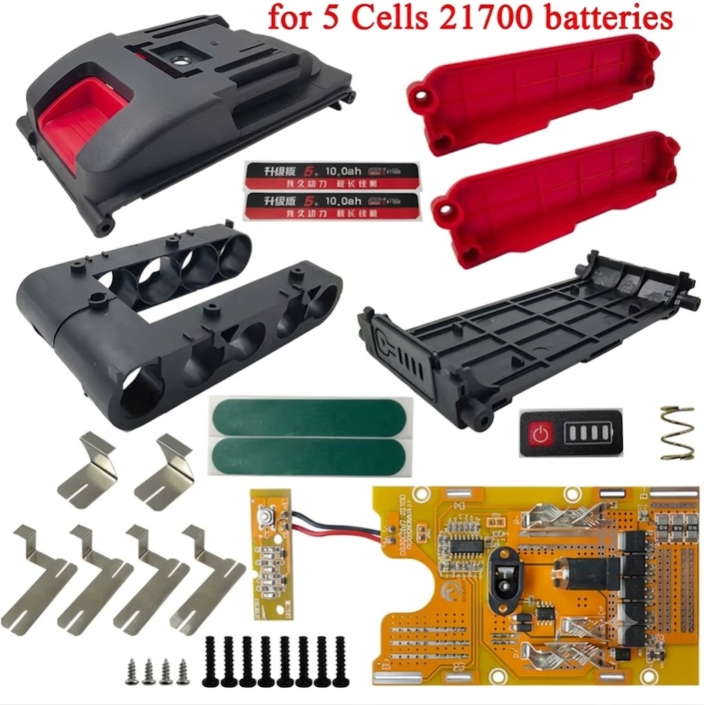 Корпус для акумулятора 21В Makita 5S1P на 5 21700 з BMS та LED-індикацією - Зображення 4