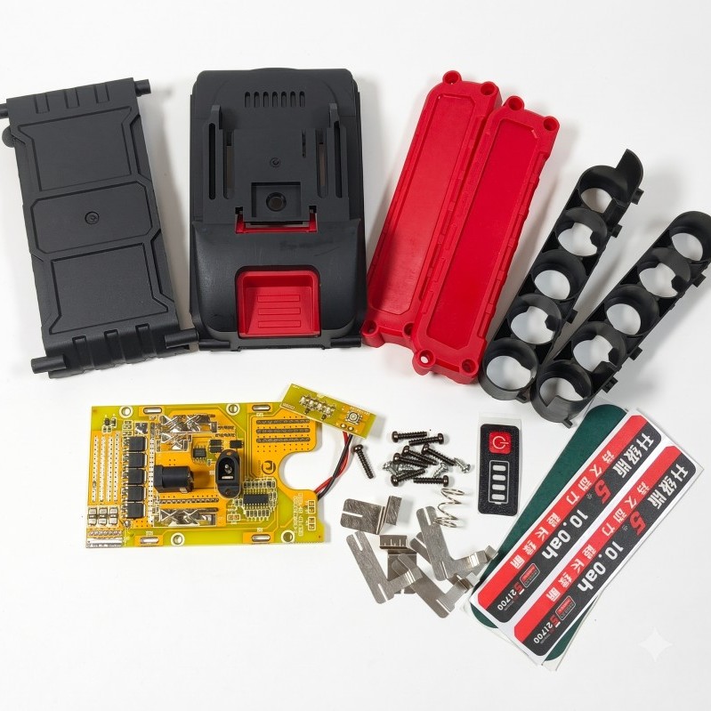 Корпус для акумулятора 21В Makita 5S1P на 5 21700 з BMS та LED-індикацією