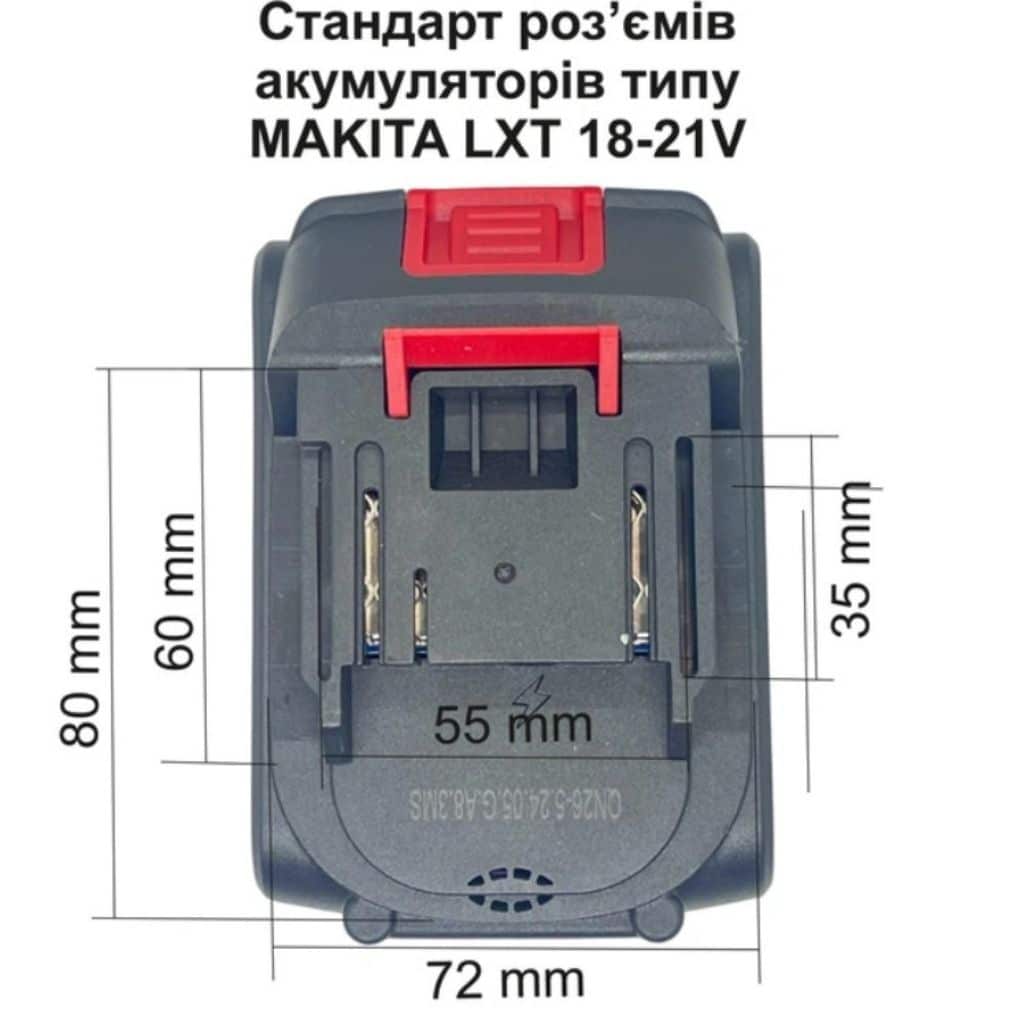 Корпус для акумулятора 21В Makita 5S1P на 5 18650 з BMS та LED індикацією - Зображення 6